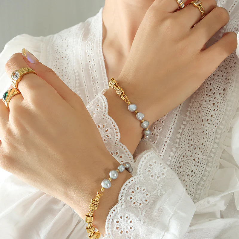 Pearl & Gold Elegance Bracelet