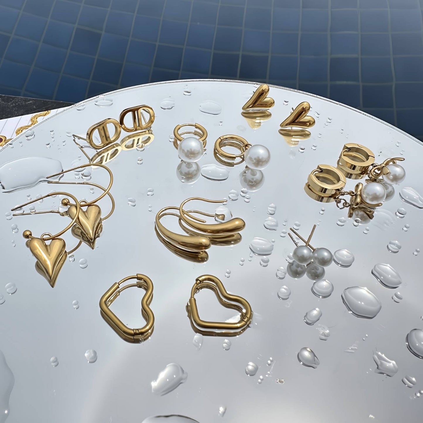 Sculpted Gold Hook Earrings