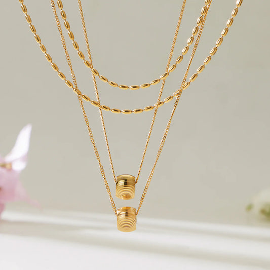 Golden Layered Elegance Necklace