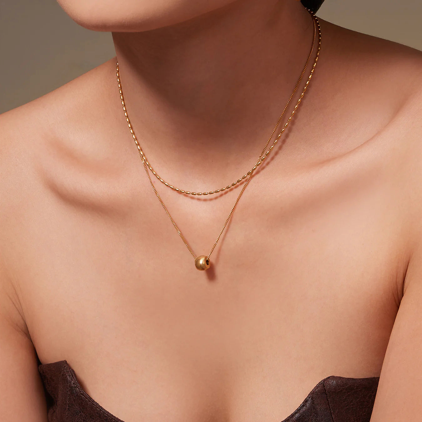 Golden Layered Elegance Necklace