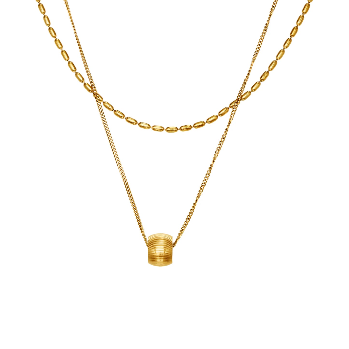 Golden Layered Elegance Necklace
