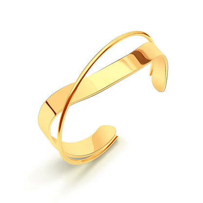 Sculpted Gold Cuff Bracelet