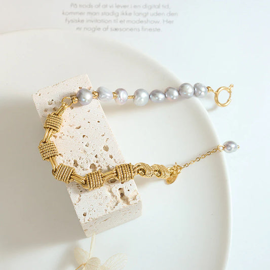 Pearl & Gold Elegance Bracelet