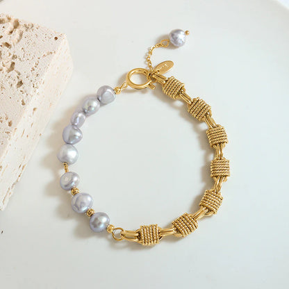 Pearl & Gold Elegance Bracelet