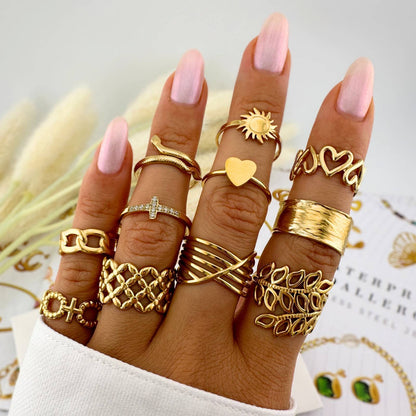 Gold Leaf Open Cuff Ring