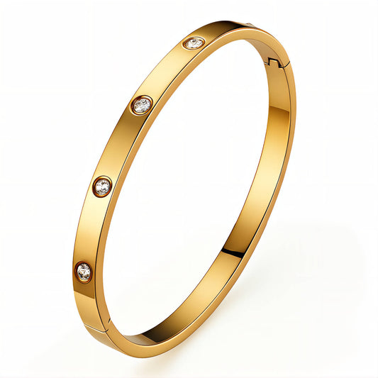 Classic Gold Crystal Bangle