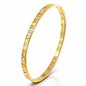 Roman Numeral Gold Bangle Bracelet
