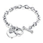 Heart Charm Toggle Bracelet