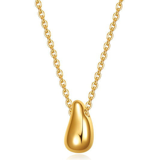 Minimal Gold Teardrop Pendant Necklace