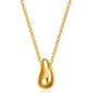 Minimal Gold Teardrop Pendant Necklace