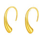Sculpted Gold Hook Earrings