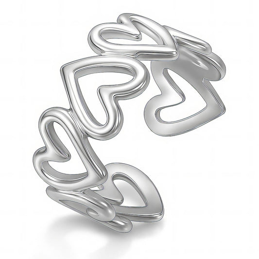 Abstract Silver Sculptural Ring