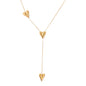 Layered Heart Drop Y Necklace