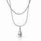 Golden Teardrop Layered Necklace